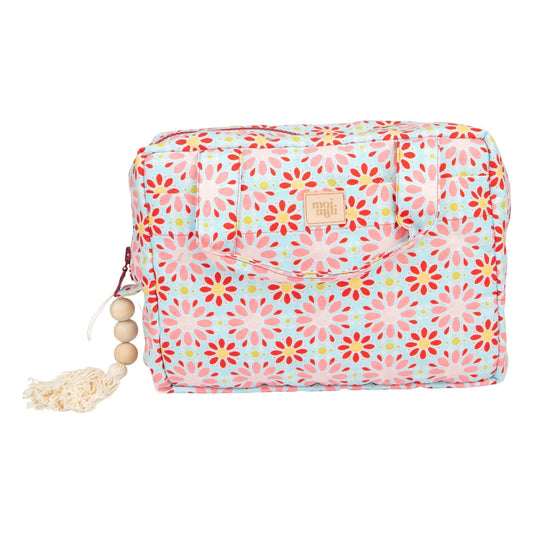 Trousse maquillage fleurs : l’accessoire bohème chic pour une routine beauté organisée