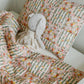 Cotton Quilted Patchwork Blanket + Pillow Set Small - Green Garden