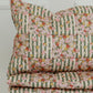 Cotton Quilted Patchwork Blanket + Pillow Set Large - Green Garden