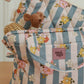 Large Make-Up Bag - Blue Stripes