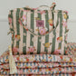 Large Make-Up Bag - Green Striped