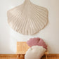 Organic Cotton and Velvet Ginkgo Leaf Playmat - Cream