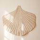 Organic Cotton and Velvet Ginkgo Leaf Playmat - Cream