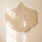 Organic Cotton and Velvet Ginkgo Leaf Playmat - Cream