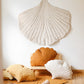 Organic Cotton and Velvet Ginkgo Leaf Playmat - Cream