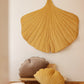 Organic Cotton and Velvet Ginkgo Leaf Playmat - Yellow