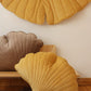 Organic Cotton and Velvet Ginkgo Leaf Playmat - Yellow