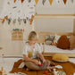 Organic Cotton and Linen Leaf Playmat - Caramel