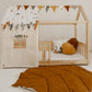 Organic Cotton and Linen Leaf Playmat - Caramel