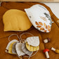 Organic Cotton and Linen Leaf Playmat - Caramel