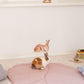 Organic Cotton and Linen Leaf Playmat - Powder Pink