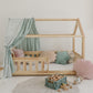 Organic Cotton and Linen Leaf Playmat - Sand