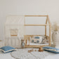 Organic Cotton and Linen Leaf Playmat - Sand
