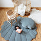 Organic Cotton and Velvet Shell Playmat - Blue