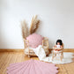 Organic Cotton and Velvet Shell Playmat - Powder Pink