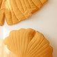 Organic Cotton and Linen Ginkgo Leaf Playmat - Mango