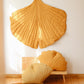 Organic Cotton and Linen Ginkgo Leaf Playmat - Mango