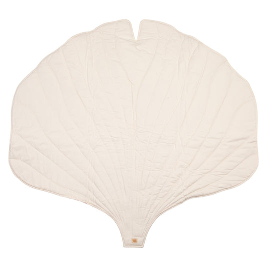Organic Cotton and Linen Ginkgo Leaf Playmat - Mango